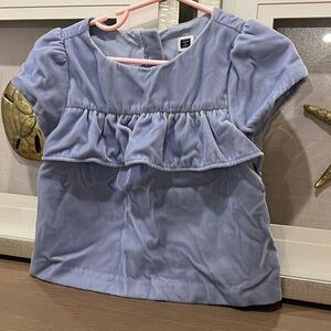 Janie and Jack Light Blue Ruffle Blouse